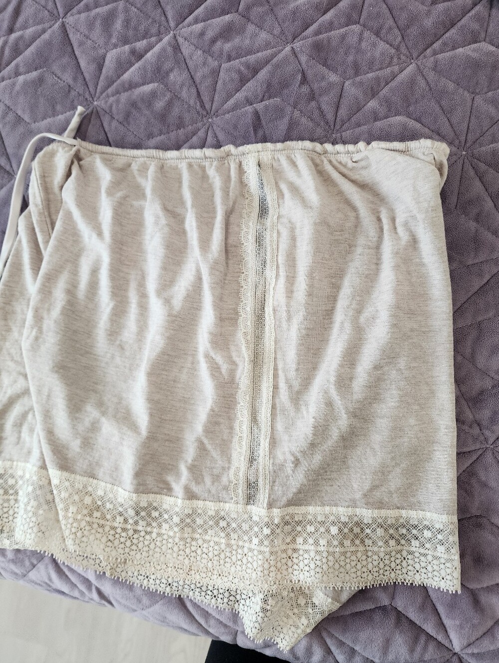 Victoria's Secret Super Soft Modal Lace Trim Pajama Set Cream Beige Small - Picture 9 of 16